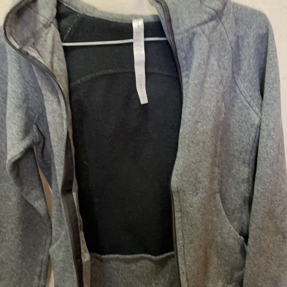 Lululemon Scuba Hoodie Light Cotton Fleece Heathered Speckled Black Size 2 - Picture 11 of 12